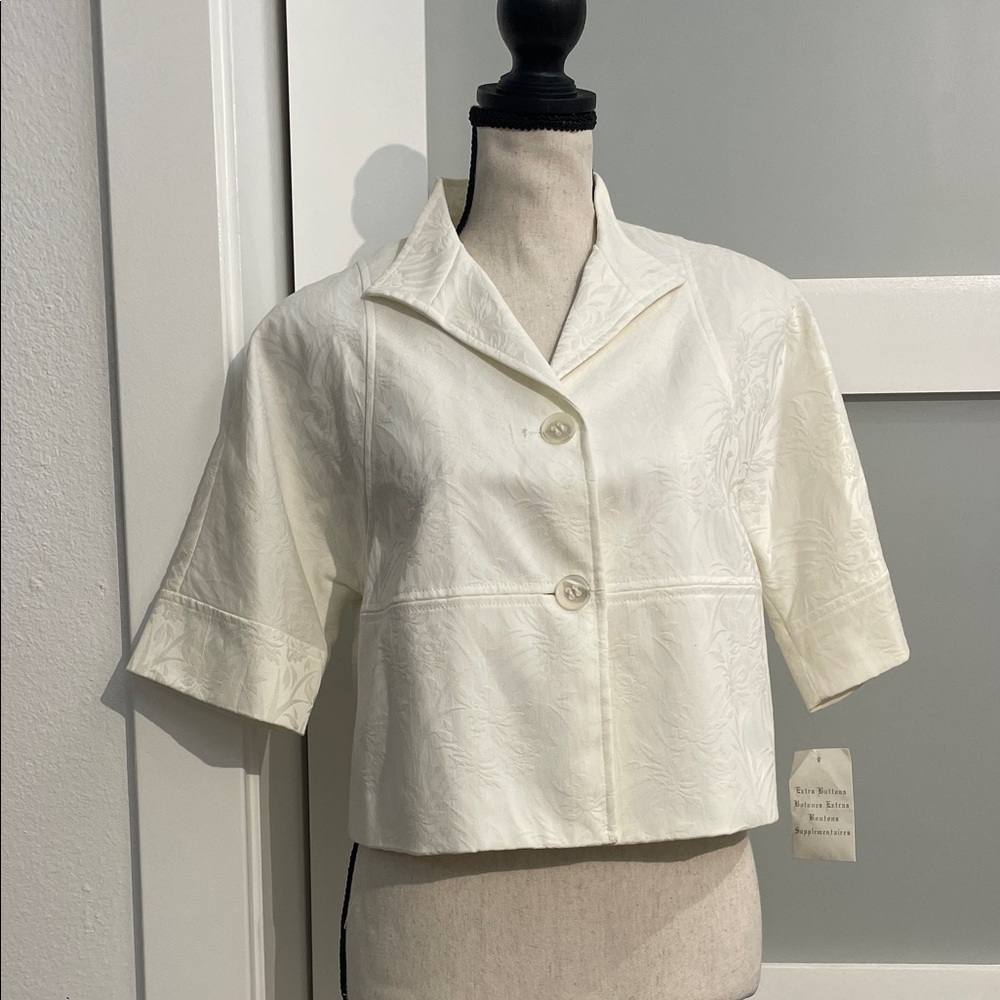 Jones New York Ivory Stretch Blazer